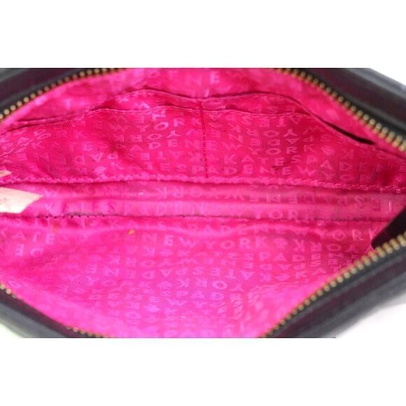 kate spade NY STITCHED BLACK REAL LEATHER CHAIN SHOULDER BAG XBODY HANDBAG PURSE - Picture 15 of 16